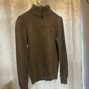 Ralph Lauren Brown Zip Up Sweater